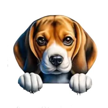 Nášivka Nažehlovací obrázek - pohled štěněte VIII (11,0 x 10,5 cm)