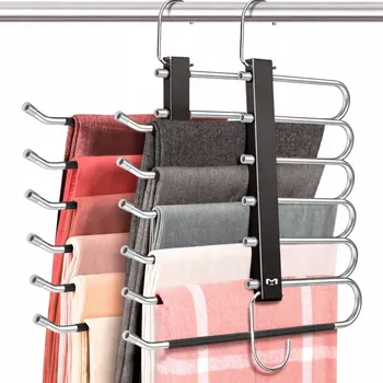 Věšák TELESKOPICKÝ VÝSUVNÝ ROBUSTNÍ VĚŠÁK NA KALHOTY ŠÁLY 1 KS 6v1