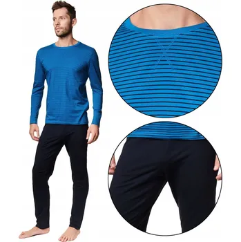 Pánské pyžamo Henderson pánské pyžamo 39233 s dlouhým rukávem, velikost M