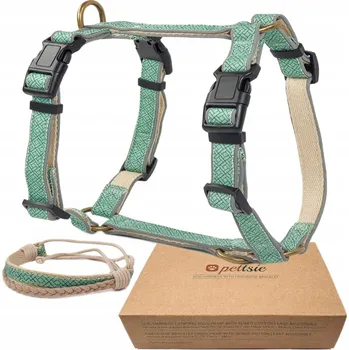 Postroj pro psa Pettsie nastavitelné postroje pro psy z konopné tkaniny vel M a náramek