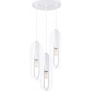 Závěsné svítidlo NICUS 3P bílé / ocel – světlo pro studium a relaxaci, jídelna, obývací pokoj