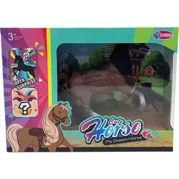 Figurka Figurka koně s příslušenstvím PŘEKVAPENÍ, dlouhé vlasy