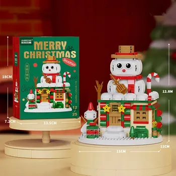 ostatní stavebnice VÁNOČNÍ SADA KOSTEK DOMEČEK SE SNĚHULÁKEM 900 DÍLKŮ