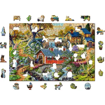 Dětské zboží WOODEN CITY Dřevěné Venkovské mosty 2v1 EKO 505 dílků