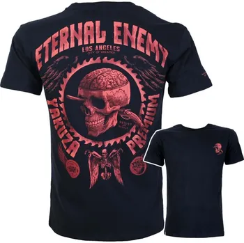 Pánská móda Yakuza Premium Pánské tričko YPS 4008 – Eternal Enemy - tmavě modré M