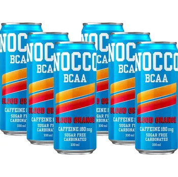 Aminokyselina Aminokyseliny NOCCO BCAA Blood Orange Del Sol 6 x 330 ml