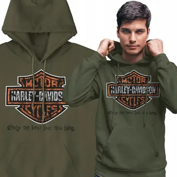 Pánská mikina PÁNSKÁ MOTOCYKLOVÁ MIKINA S KAPUCÍ NA MOTORKU HARLEY DAVIDSON