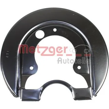 Brzdový systém Ochranný plech proti rozstřikování, brzdový kotouč METZGER 6115206
