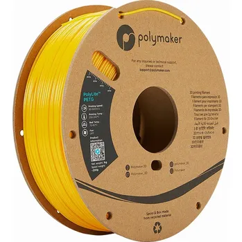 3D tisk Filament Polymaker PolyLite PETG 1,75 mm 1 kg Žlutý