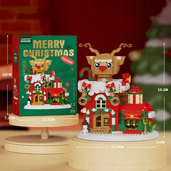 ostatní stavebnice VÁNOČNÍ SADA KOSTEK DOMEČEK SE SOBEM 766 DÍLKŮ