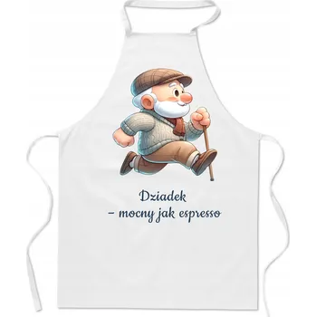 Kuchyňská zástěra Kuchyňská zástěra Skvělý Dárek pro Dědu - Děda silný jako espresso
