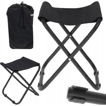 Turistická židle bez opěradla Ikonka KX4980 černá
