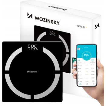 Osobní váha SMART OSOBNÍ VÁHA ANALYTICKÁ S ANALÝZOU TĚLA FITNESS LCD