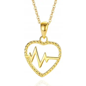 Náhrdelník Fraise Náhrdelník stříbro S925 Linie Života Srdce pozlacený