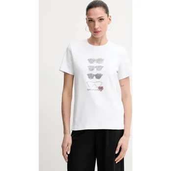 Pánské tričko Bavlněné tričko Karl Lagerfeld A2W17103 bílá 00X, vel. M