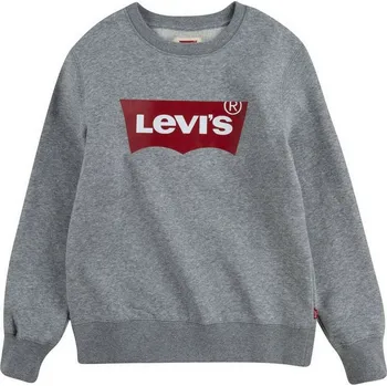 Dámská mikina Dětská mikina Levi's Batwing Crewneck Světle šedá Velikost: 10 let