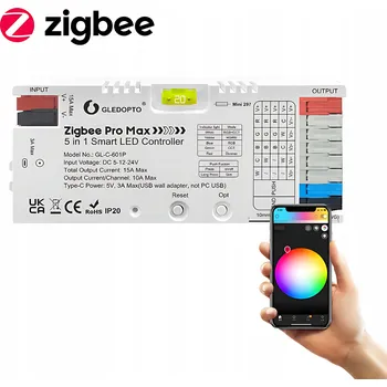 Příslušenství pro LED osvětlení ZigBee ovladač 5 v 1 pro LED pásky TUYA SMART Home Assistant HUE 5-24V