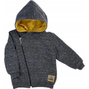 Chlapecká mikina Tepláková mikina s kapucí grafitová Nicol, vel. 80