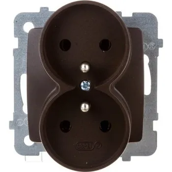 Elektrická zásuvka Hnědá Elektrická Zásuvka Ospel