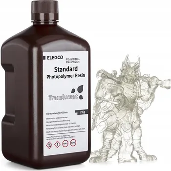 Filament Pryskyřice ELEGOO Standard 2KG, transparentní (průhledná)