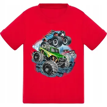 Chlapecké tričko Chlapecké tričko s potiskem Monster trucků, červené, Tup Tup, vel.