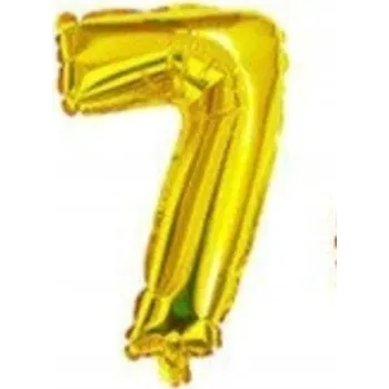 Balónek Fóliový balónek číslice 32 palců zlatý (číslo 7)