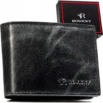 Peněženka Rovicky pánská peněženka z pravé kůže černá - muž