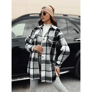 Dámská softshellová bunda Dámská bunda oversize PLAIDIFY Košilový styl TY4752 Barva: Černá, Velikost: ONE SIZE