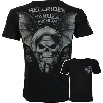 Pánské oblečení Yakuza Premium Pánské tričko YPS 4002 – Hellrider - černé XL