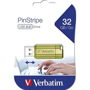 USB flash disk 32GB USB Flash 2.0 PIN STRIPE Store'n'Go zelený Verbatim P-blist