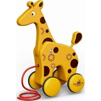 Hračka pro nejmenší Bam Bam Žirafa na kolečkách, 18m+
