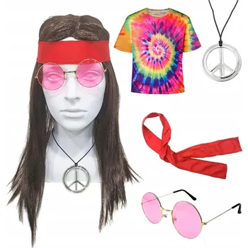 Karnevalový kostým HIPPIE DOPLŇKY 60. a 70. LÉTA RETRO KOSTÝM NA HALLOWEEN