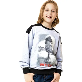 Chlapecká mikina Winkiki Kids Wear Chlapecká mikina Own Way - šedý melanž Velikost: 152