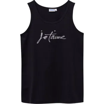 Dívčí tílko Winkiki Kids Wear Dívčí tílko JeT'aime - černá Velikost: 158