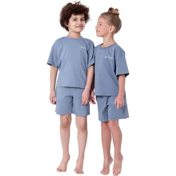 Chlapecké pyžamo Unisex pyžamo Base, krátké kalhoty, krátký rukáv - tmavě-šedá | Winkiki Kids Wear Velikost: 116
