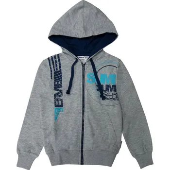 Chlapecká mikina Winkiki Kids Wear Chlapecká mikina s kapucí SUM - šedý melanž Velikost: 152