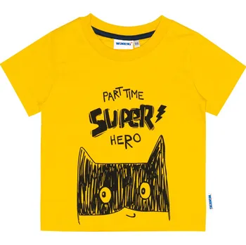 Chlapecké tričko Winkiki Kids Wear Chlapecké tričko Super Hero - žlutá Velikost: 122