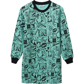 Dívčí šaty Winkiki Kids Wear Dívčí šaty Comics - tyrkysová Velikost: 158