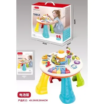 Hračka pro nejmenší Interaktivní vzdělávací stolek s pianem a vláčkem pro děti