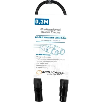 Audio kabel Accu Cable AC-PRO XLR audio cable 0,3m