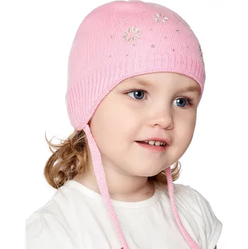 Čepice Marhatter Dívčí pletená čepice - 9661 - světle růžová