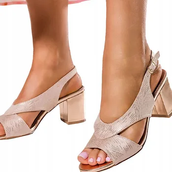 Dámské sandále Dámské sandály Casu ER24X12/CH na sloupkovém podpatku, velikost 37