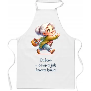 Kuchyňská zástěra Kuchyňská Zástěra Skvělý Dárek pro Babičku - Babička horká jako čerstvá Káva