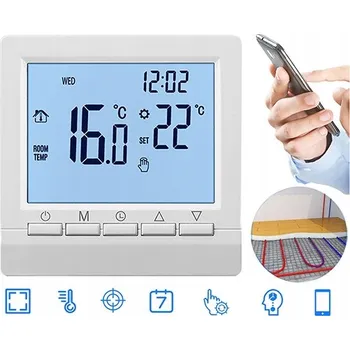 TUYA WiFi Termostat digitální, programovatelný pro elektrické podlahové topení