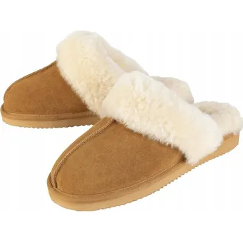 Dámská obuv ESMARA Dámské pantofle sandále zateplené pravou kůží a jehněčí vlnou, velikost 41