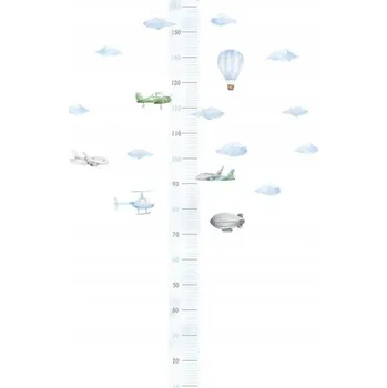 Samolepící dekorace DK357 Samolepka na stěnu MĚŘÍTKO LETADLA