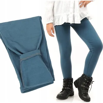 LAEMI dětské legíny dlouhé zateplené bavlna zelené velikost 116