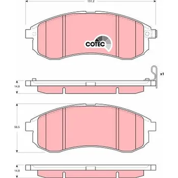 Brzdová destička Sada brzdových destiček, kotoučová brzda LUCAS GDB3380
