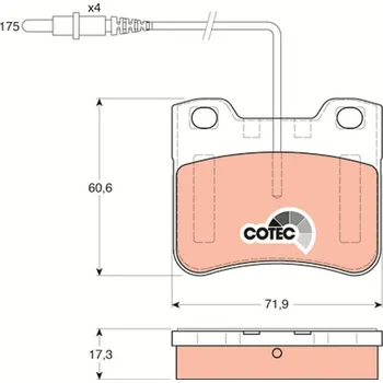 Brzdová destička Sada brzdových destiček, kotoučová brzda LUCAS GDB1031