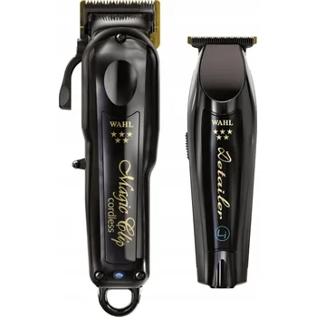 Strojek na vlasy Sada strojek na vlasy a zastřihovač WAHL Barber Combo MAGIC CLIP Black + DETAILER Black
